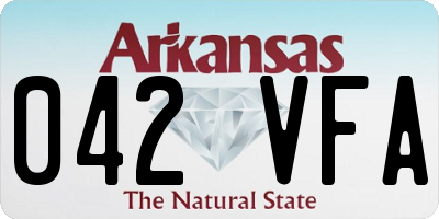AR license plate 042VFA