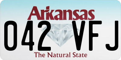 AR license plate 042VFJ