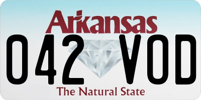 AR license plate 042VOD