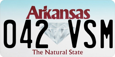 AR license plate 042VSM