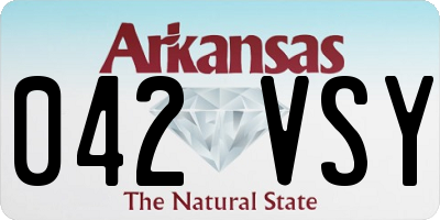AR license plate 042VSY