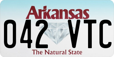 AR license plate 042VTC