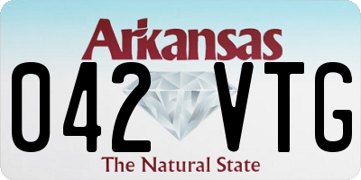 AR license plate 042VTG