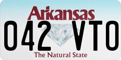 AR license plate 042VTO