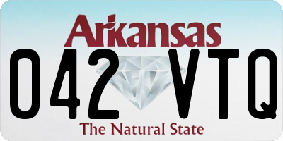 AR license plate 042VTQ