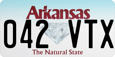 AR license plate 042VTX