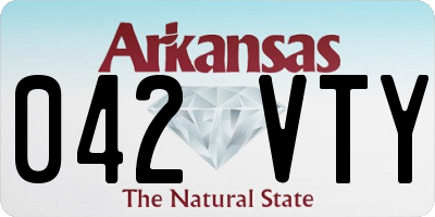 AR license plate 042VTY