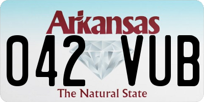 AR license plate 042VUB
