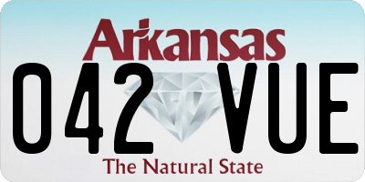 AR license plate 042VUE