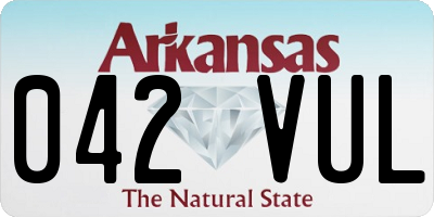 AR license plate 042VUL