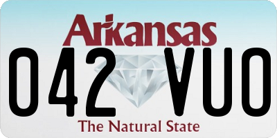 AR license plate 042VUO