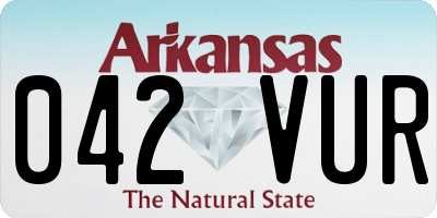 AR license plate 042VUR