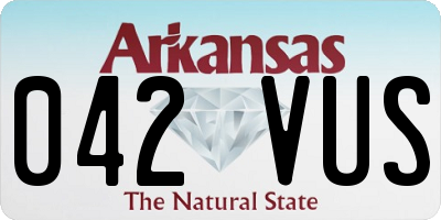 AR license plate 042VUS