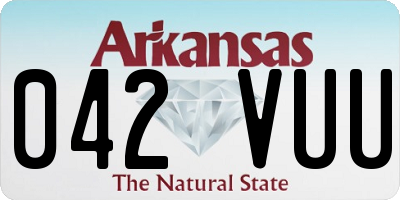 AR license plate 042VUU