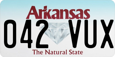 AR license plate 042VUX