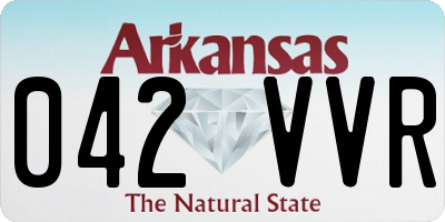 AR license plate 042VVR