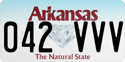 AR license plate 042VVV