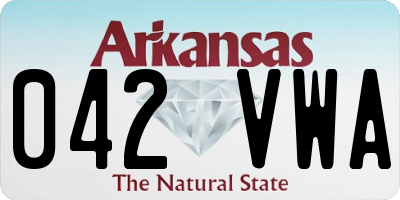 AR license plate 042VWA
