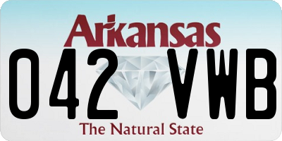 AR license plate 042VWB