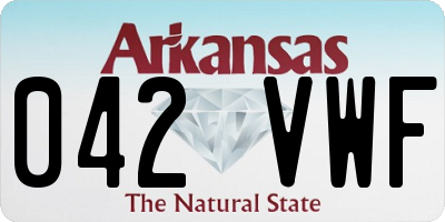 AR license plate 042VWF