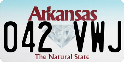 AR license plate 042VWJ