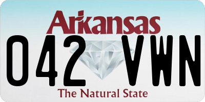 AR license plate 042VWN