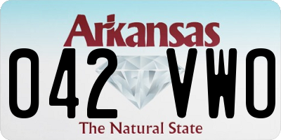 AR license plate 042VWO