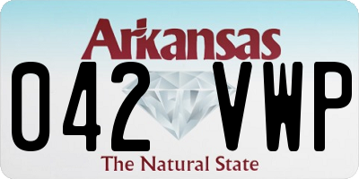 AR license plate 042VWP