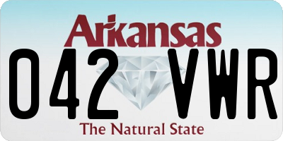 AR license plate 042VWR