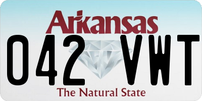 AR license plate 042VWT