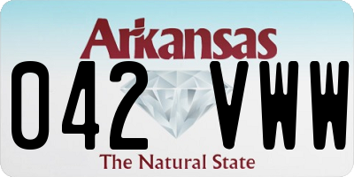 AR license plate 042VWW