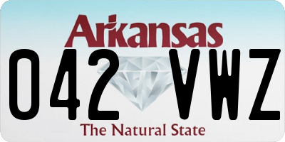 AR license plate 042VWZ