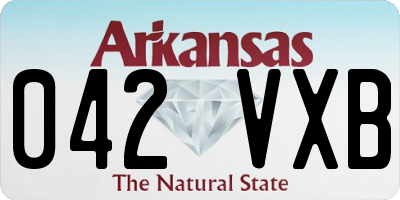 AR license plate 042VXB
