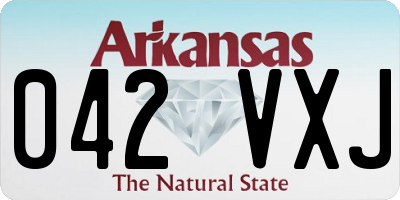 AR license plate 042VXJ