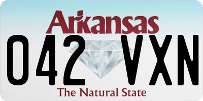 AR license plate 042VXN