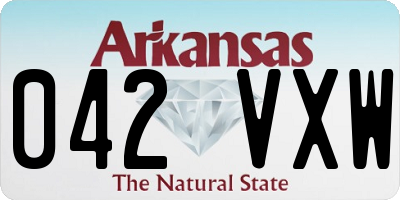 AR license plate 042VXW