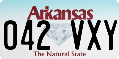 AR license plate 042VXY