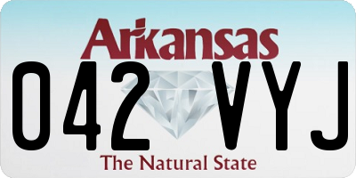AR license plate 042VYJ