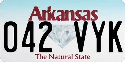 AR license plate 042VYK