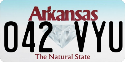 AR license plate 042VYU