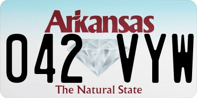 AR license plate 042VYW