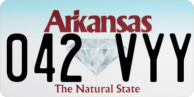 AR license plate 042VYY