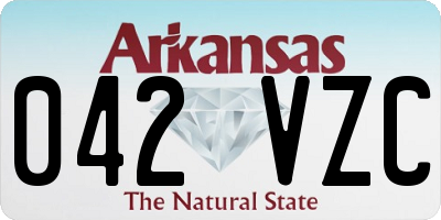 AR license plate 042VZC