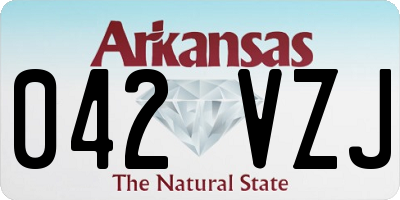 AR license plate 042VZJ
