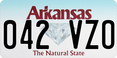 AR license plate 042VZO