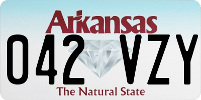 AR license plate 042VZY