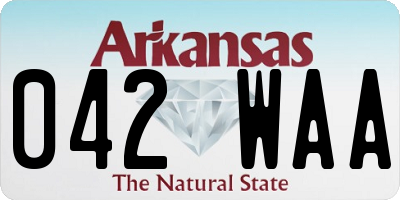 AR license plate 042WAA