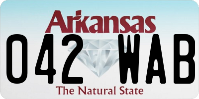 AR license plate 042WAB