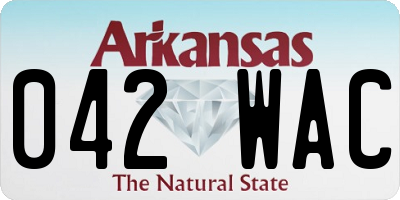 AR license plate 042WAC