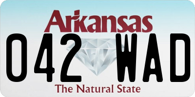 AR license plate 042WAD